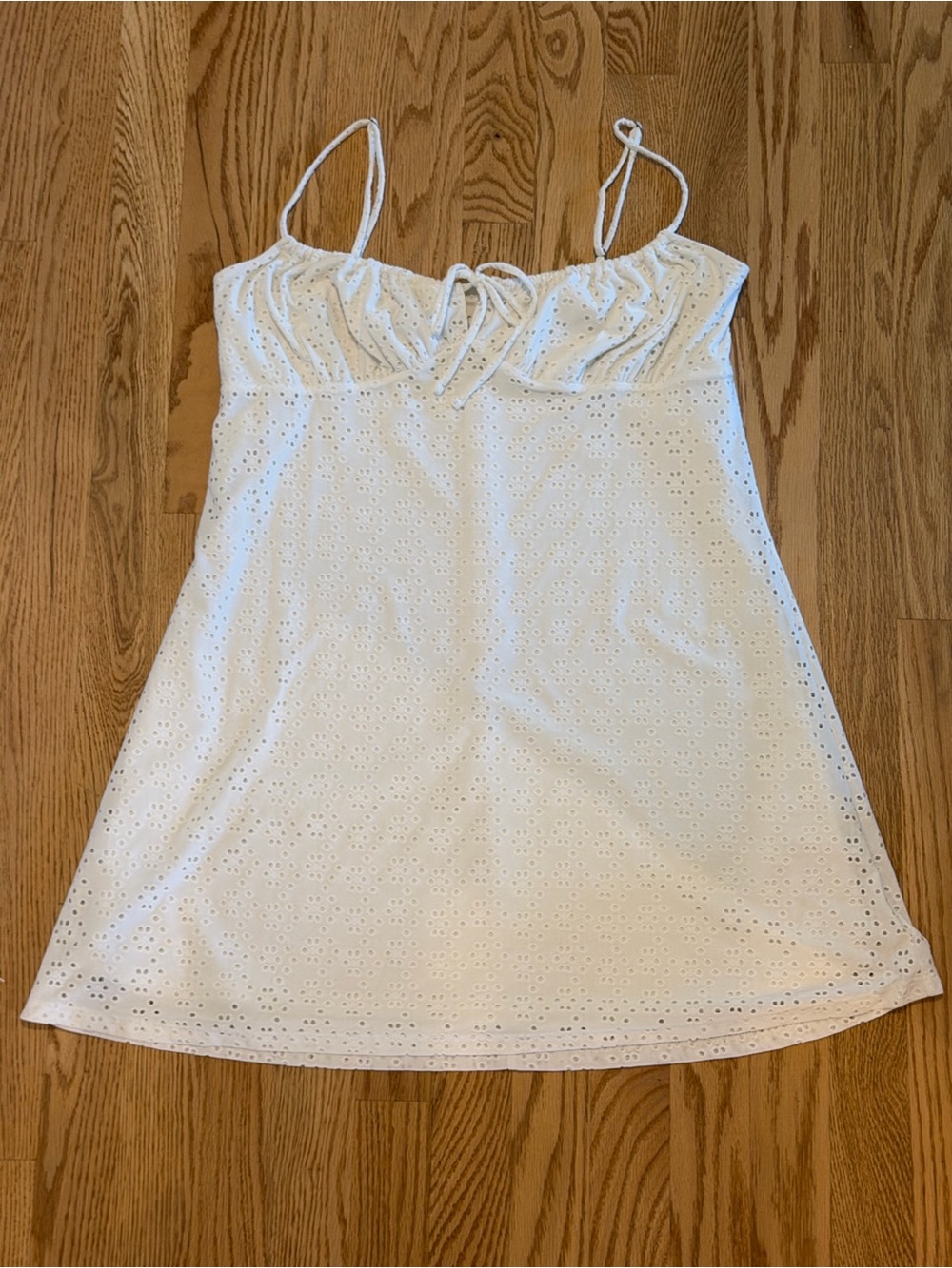 Aeropostale White Eyelet Mini  Dress Size Large